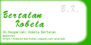 bertalan kobela business card